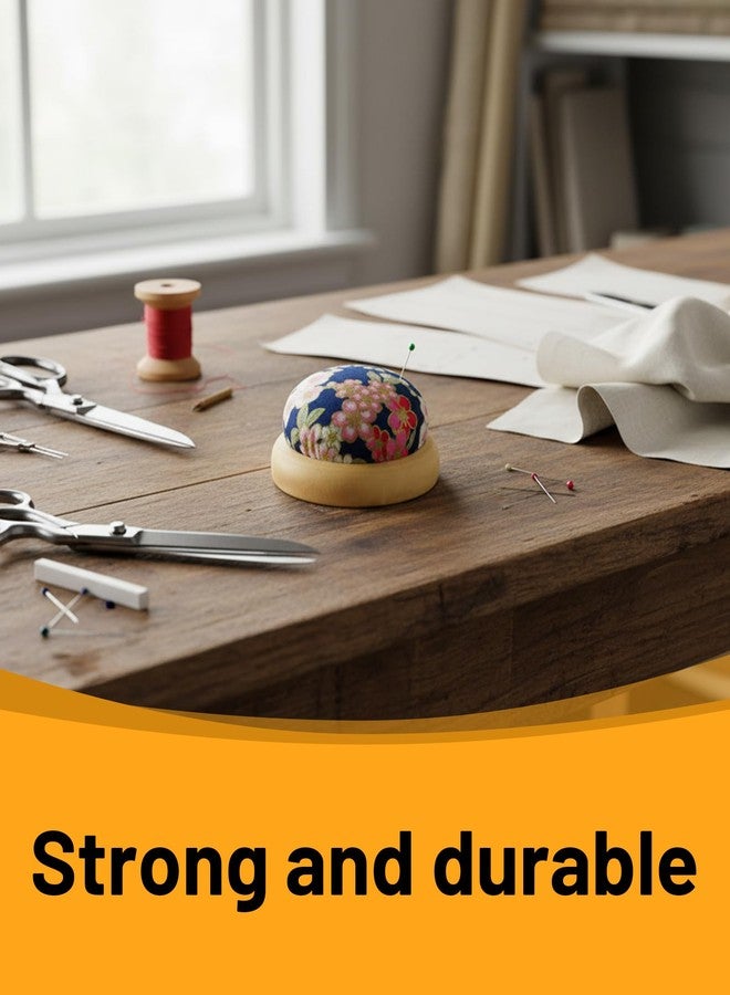 Buildcon Pin Cushion, Sakura Design Sewing Pin Holder for Needles, Perfect for DIY Crafts, Quilting and Embroidery, 7cm Diameter, 3.85cm Height - Image 3